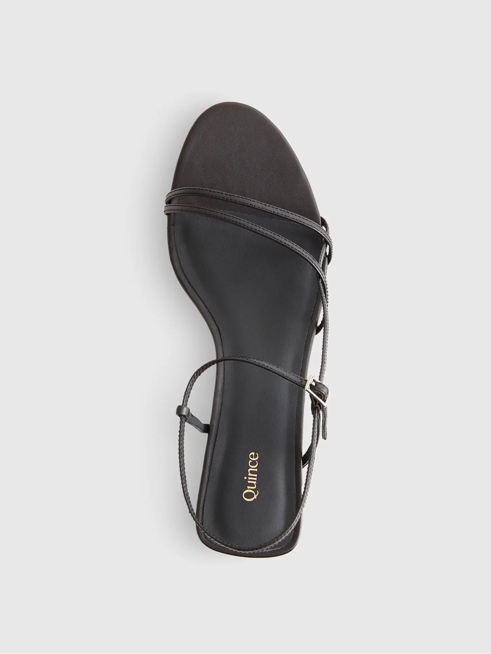 NIB Quince Women's Black Strappy Mid-Heel Sandals size 8 - Picture 7 of 9